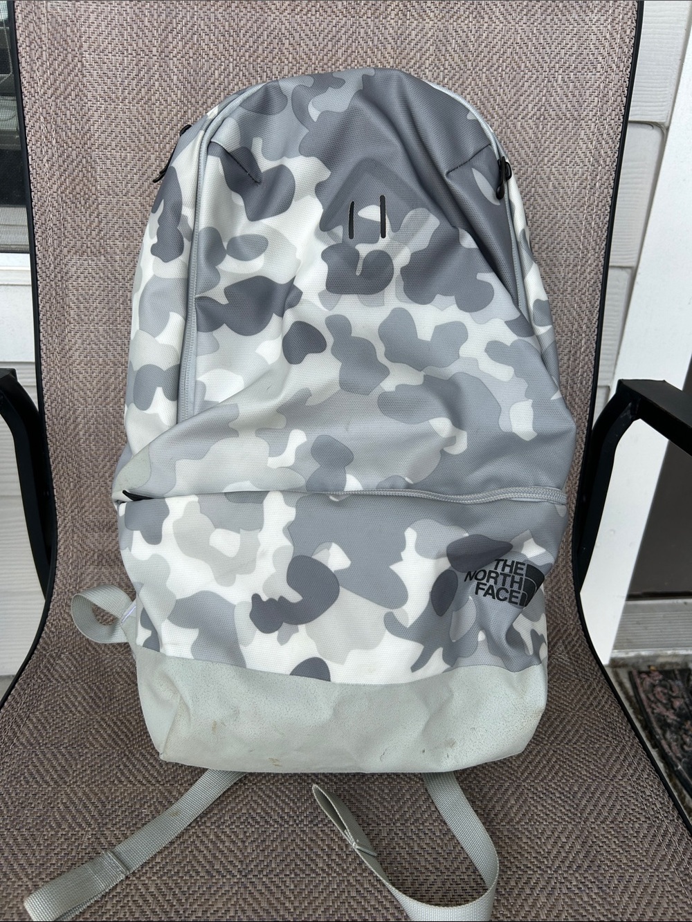 The North Face Gray and White Camo Backpack - Men's Daypack